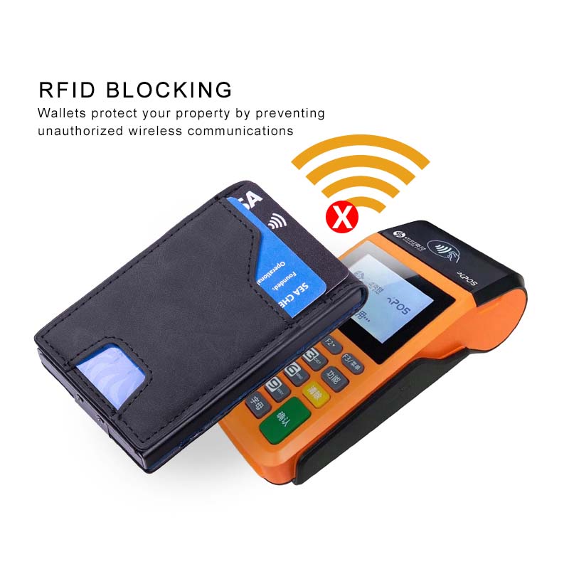 Men’s Slim RFID Wallet – Pop-Up Card Holder & Money Clip