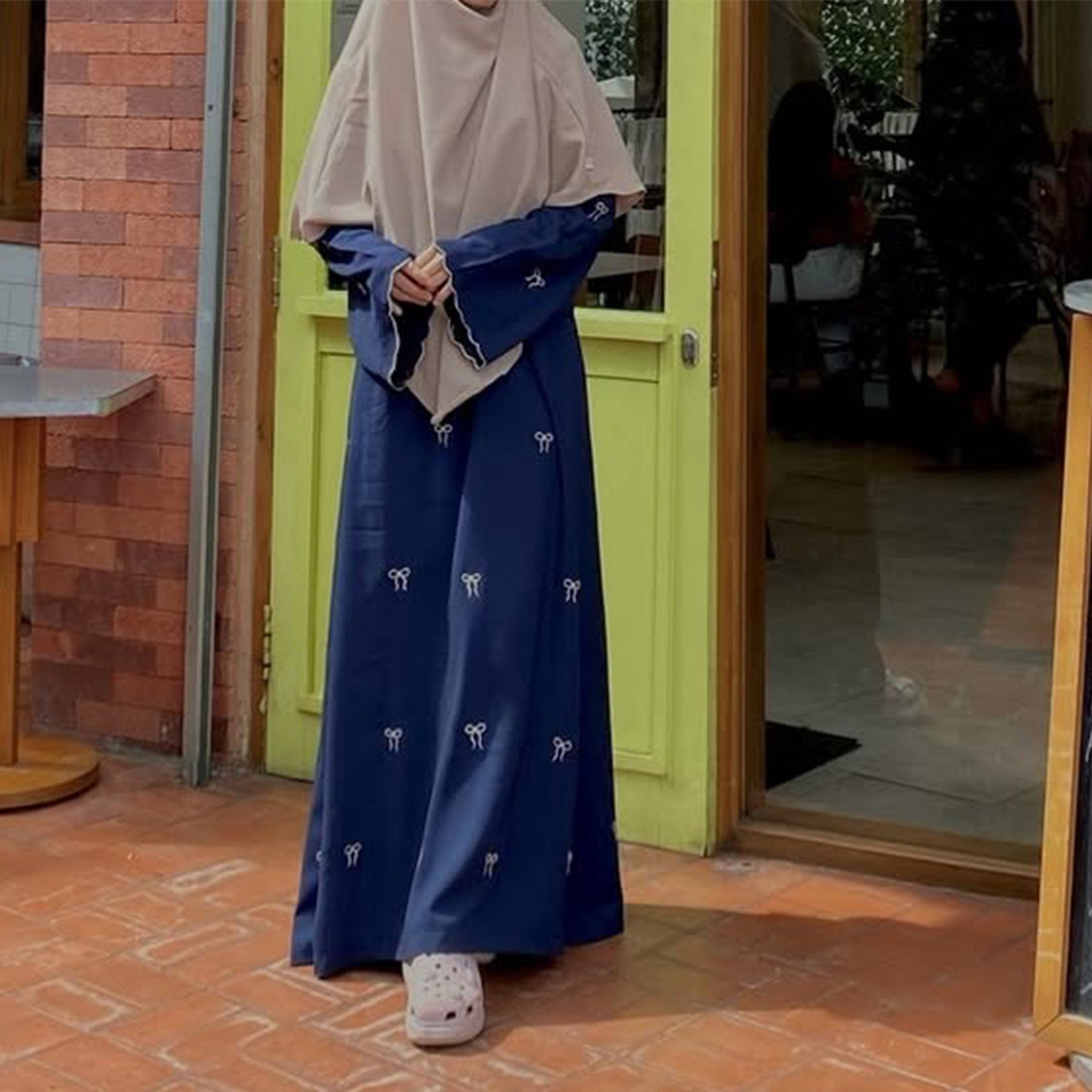 Dubai Middle East Turkey Dubai Bowknot Embroidery Dress