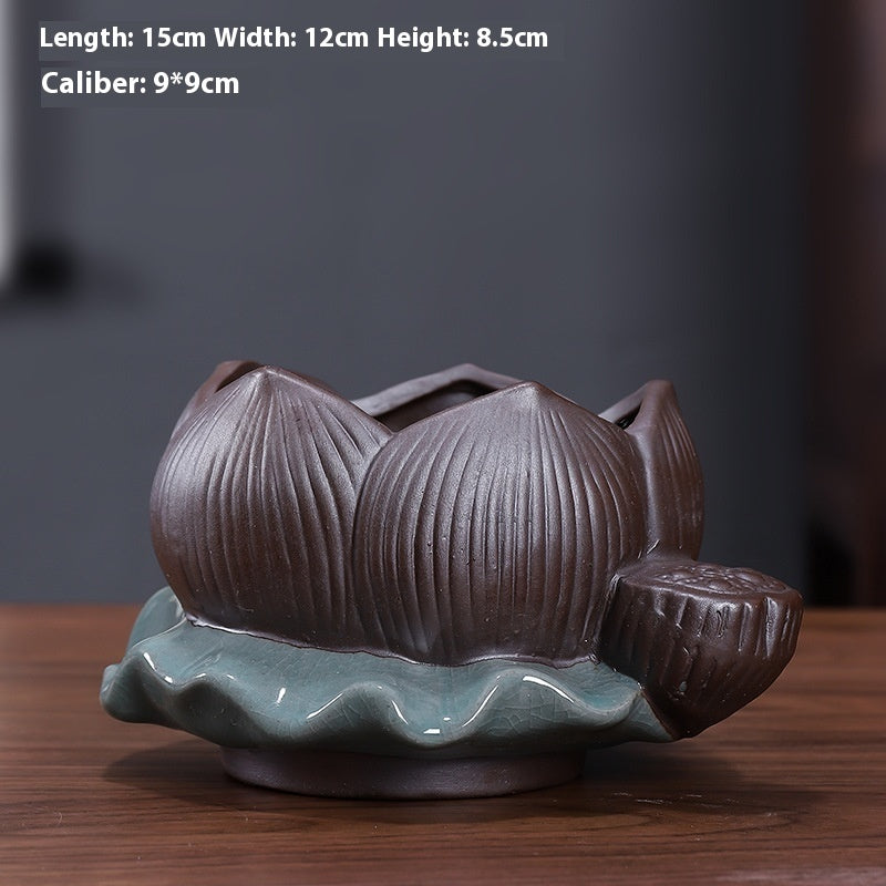 Ceramic Zisha Orchid Planting Bonsai Living Room Bonsai Basin