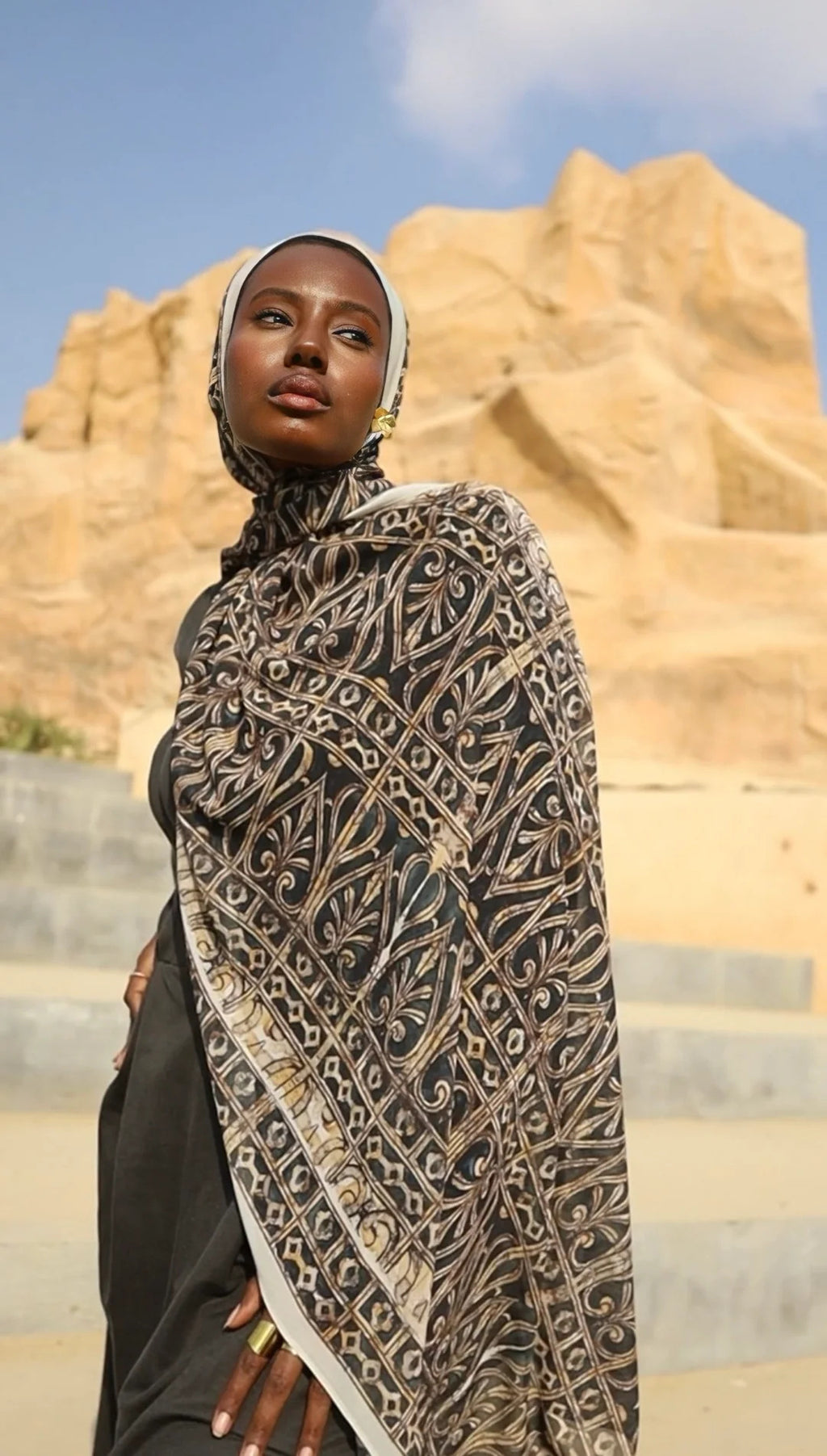 Satin Printed Hijab Printed Shawl Headscarf