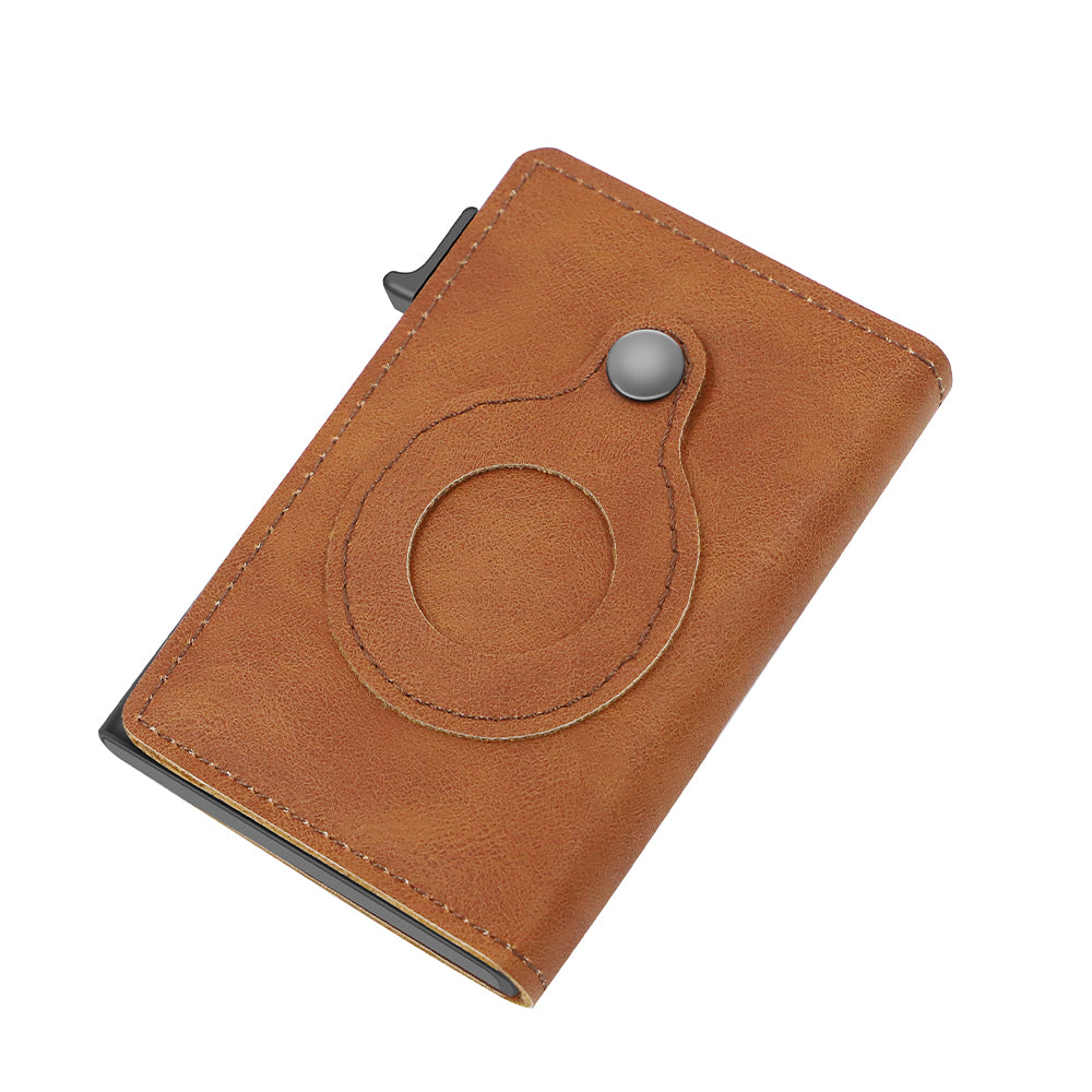 Minimalist Men’s Leather Wallet – AirTag Holder, Slim RFID Design