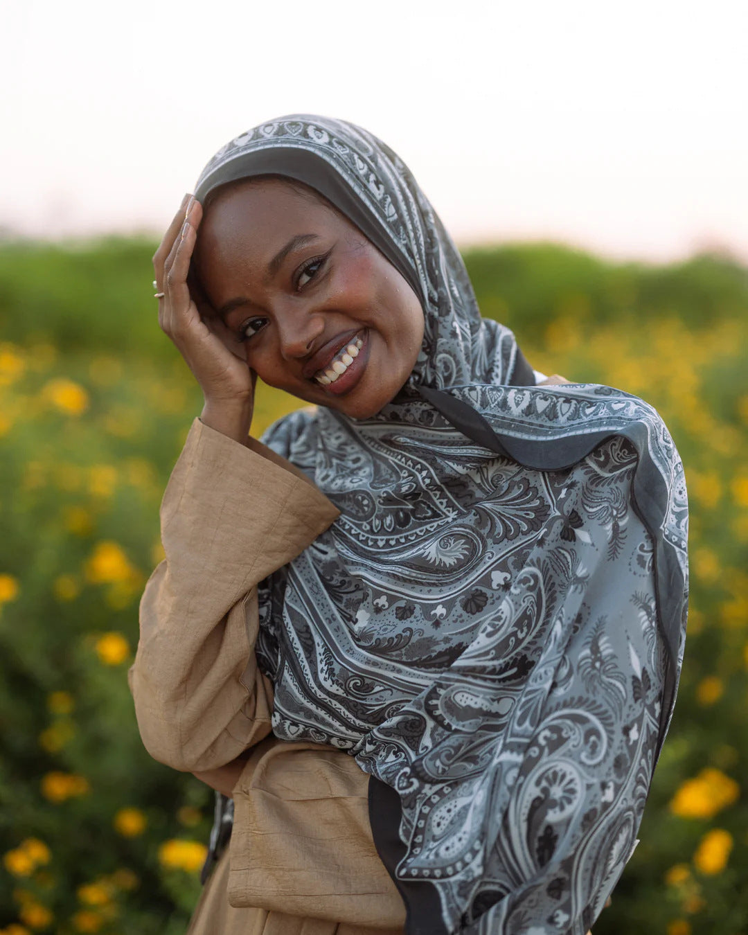 Satin Printed Hijab Printed Shawl Headscarf