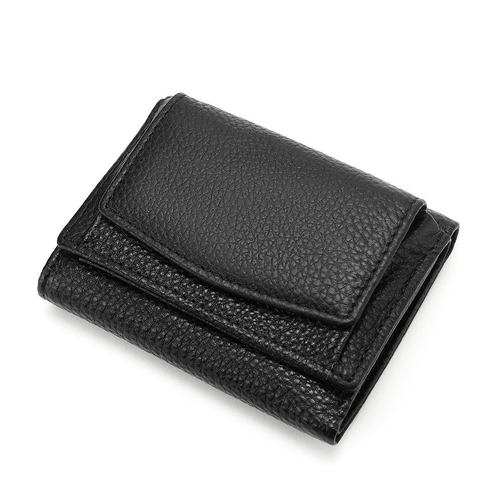 Minimalist men’s leather wallet with slim design and card holder slots. Premium quality wallet for everyday use.